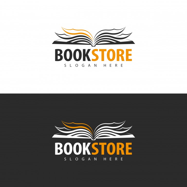 وکتور طراحی لوگو کتابفروشی