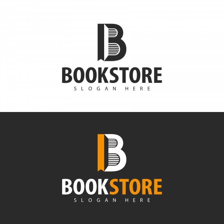 وکتور نمونه طراحی لوگو فروشگاه کتاب