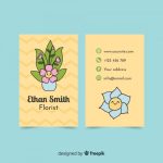 وکتور کارت ویزیت گل فروشی