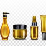 وکتور بطری های آرایشی طلایی وکتور بطری های آرایشی طلایی