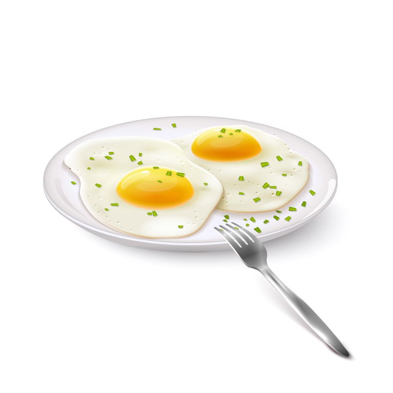 وکتور تصویرسازی تخم مرغ نیمرو