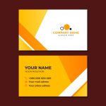 وکتور الگوی کارت ویزیت تخت زرد و نارنجی وکتور الگوی کارت ویزیت تخت زرد و نارنجی