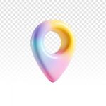 فایل لایه باز آیکون سه بعدی نشانگر موقعیت مکانی فایل لایه باز آیکون سه بعدی نشانگر موقعیت مکانی
