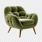 فایل لایه باز مبلمان راحتی با مخمل سبز زیتونی
