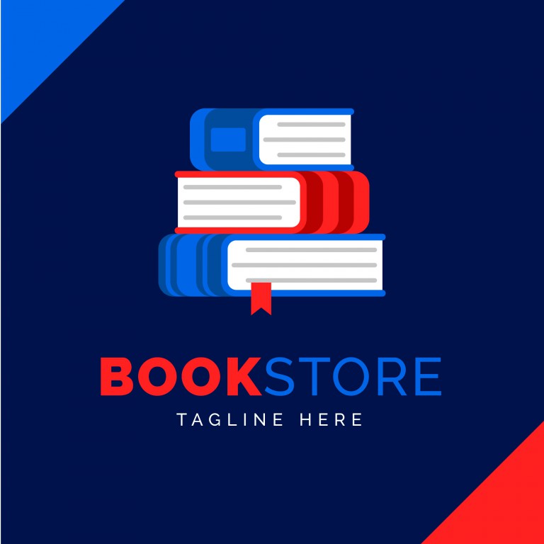 وکتور الگوی لوگوی کتابفروشی