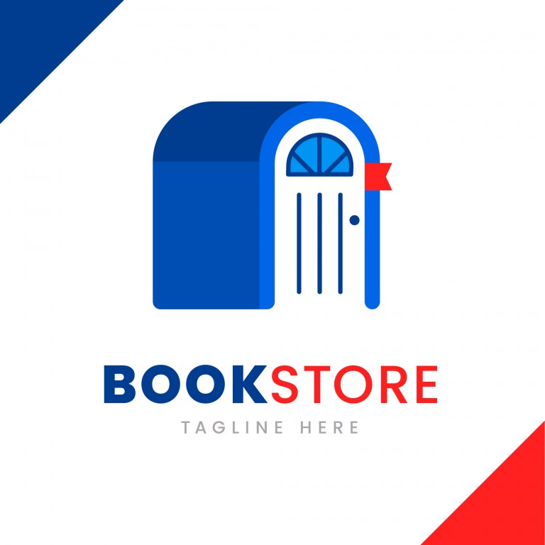 وکتور نمونه الگوی لوگوی کتابفروشی