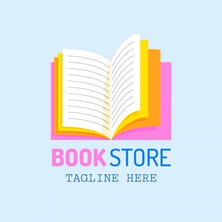 وکتور الگوی لوگو کتابفروشی