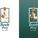وکتور الگوی لوگوی کتابفروشی با افکت گرادینت وکتور الگوی لوگوی کتابفروشی با افکت گرادینت