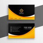 وکتور الگوی کارت ویزیت با تم زرد مشکی وکتور الگوی کارت ویزیت با تم زرد مشکی