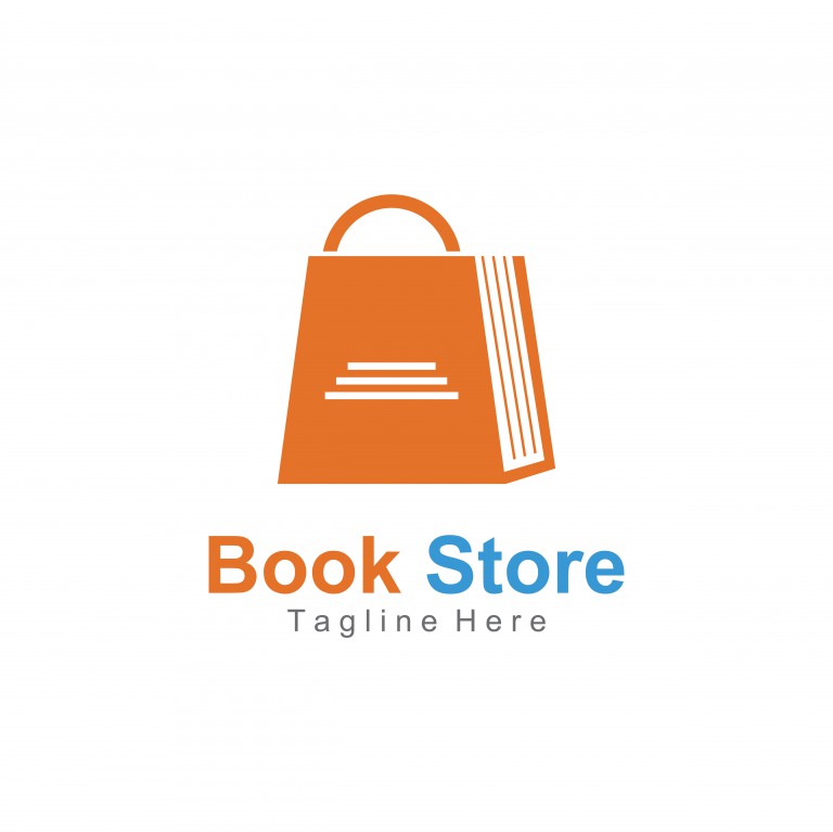 وکتور نمونه طراحی لوگوی کتابفروشی