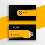 وکتور کارت ویزیت حرفه ای رنگ مشکی زرد وکتور کارت ویزیت حرفه ای رنگ مشکی زرد