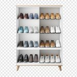 فایل لایه باز جاکفشی سفید با پایه چوبی