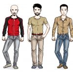 وکتور سه مرد جوان با ژست های مختلف وکتور سه مرد جوان با ژست های مختلف