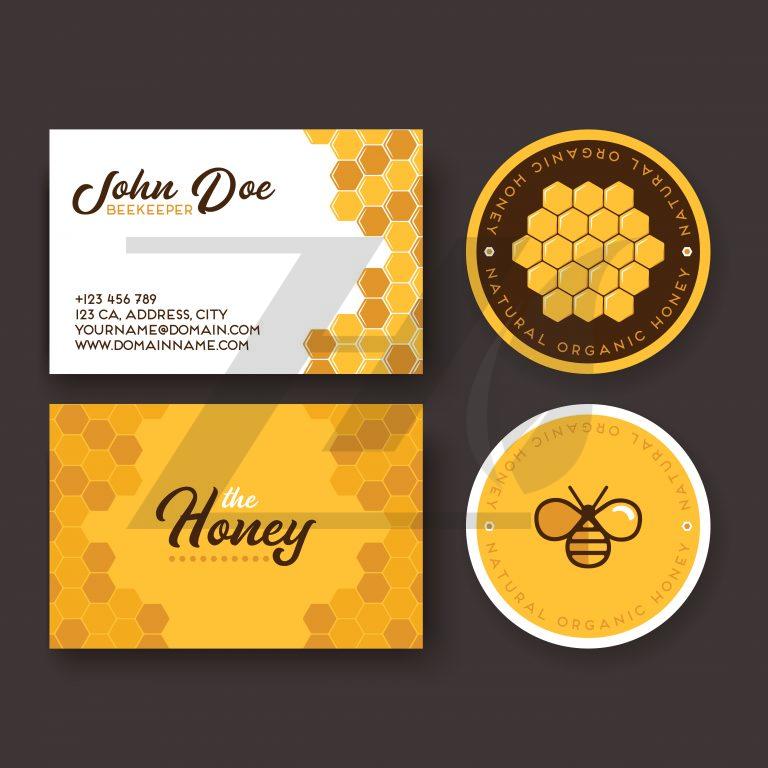 کارت ویزیت طرح زنبور عسل