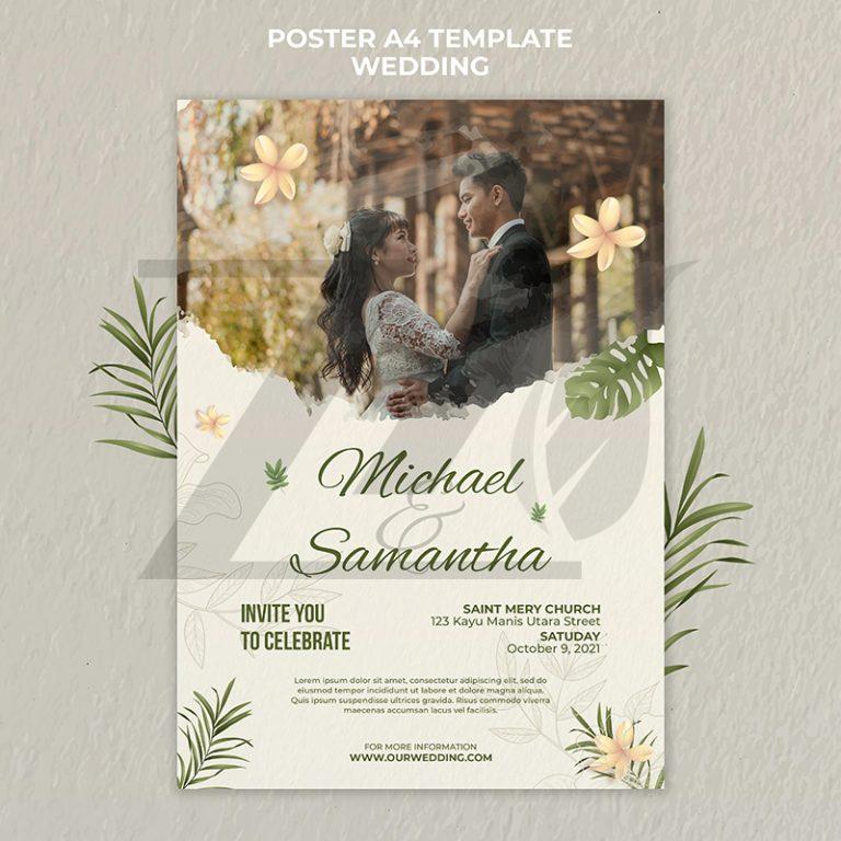 فایل لایه باز پوستر عروسی (کارت عروسی)