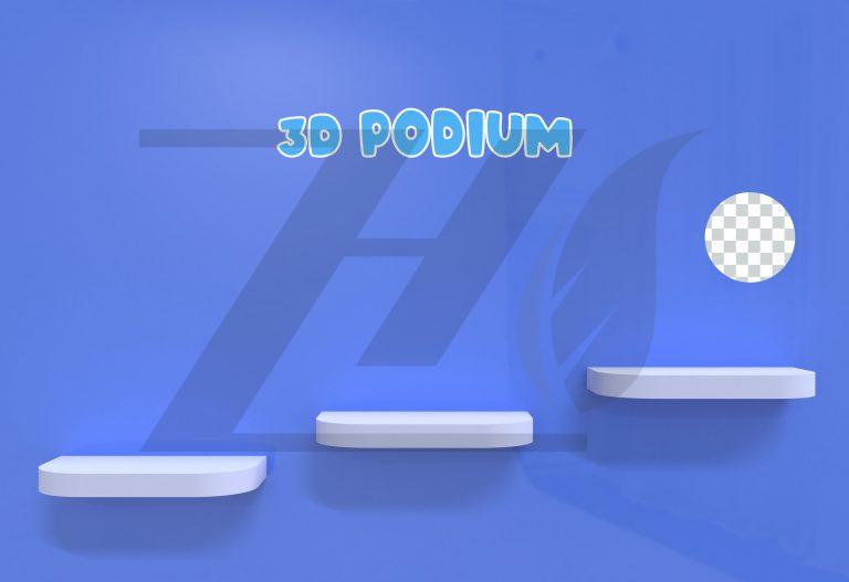 موکاپ نمایش محصول سه بعدی طرح پلکانی آبی