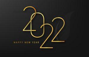 تبریک سال نو 2022 با لوگو طلایی