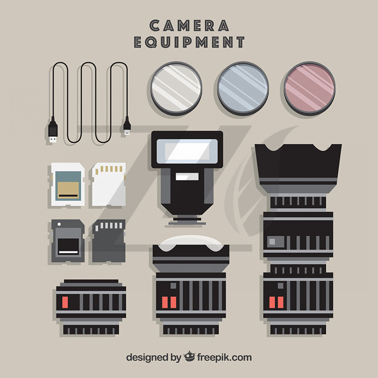 مجموعه تجهیزات دوربین عکاسی