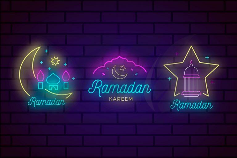 مجموعه تابلوهای نئون ماه مبارک رمضان