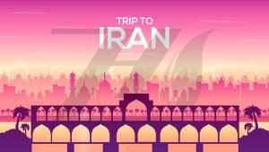 وکتور کارت سی و سه پل اصفهان نمایی از ایران رنگ صورتی