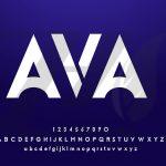 فونت های الفبای مدرن آینده نگر دیجیتال انتزاعی