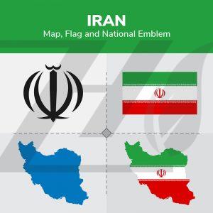 نقشه ایران نشان ملی پرچم