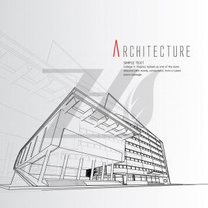 وکتور طراحی پس زمینه معماری ساختمان