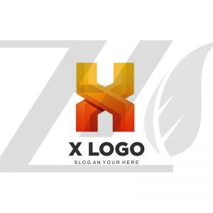 وکتور طراحی لوگو کسب و کار حرف X