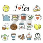 مجموعه طرح خطی با موضوع چای