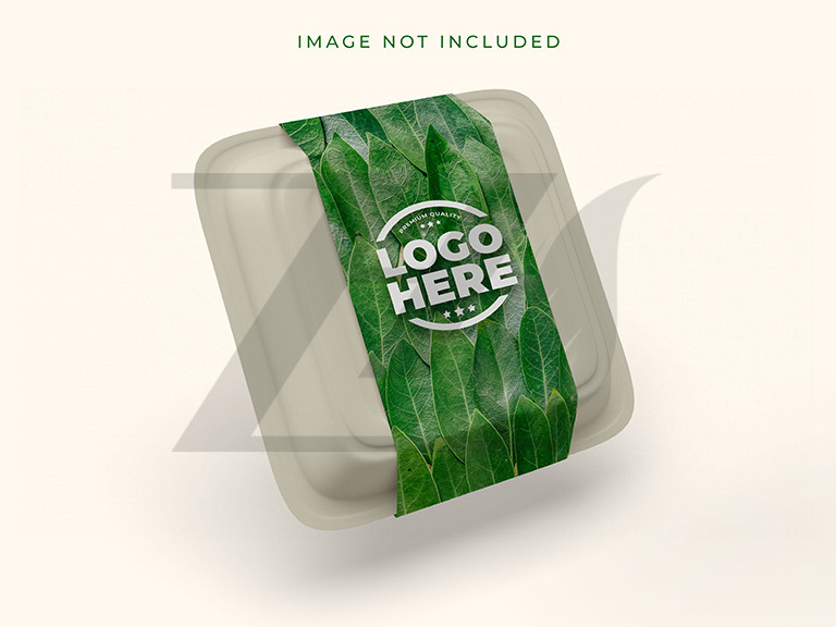 موکاپ لوگو جعبه بسته بندی شده محصولات و مواد غذایی