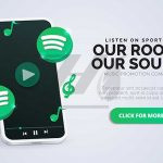 ارتقاء صفحه کسب و کار با لوگو Spotify موبایل