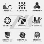 مجموعه لوگو آینده نگر با فناوری ساده شرکتی