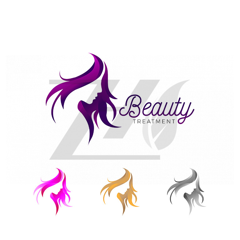 لوگو کسب و کار درمان احیا و زیبایی طرح رنگ مو