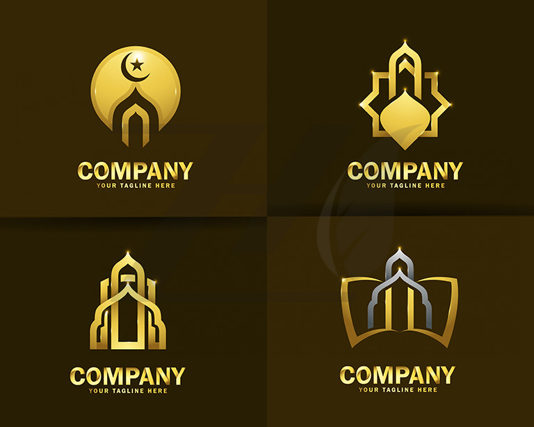 مجموعه الگوهای طراحی لوگو مساجد اسلامی