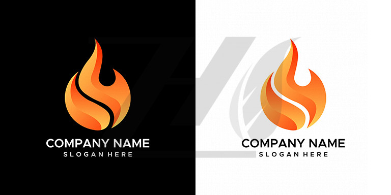 وکتور طراحی لوگو شعله آتش
