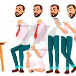وکتور محیط و کارمند اداری