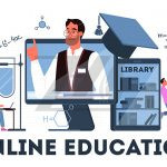 وکتور مفهوم آموزش آنلاین آموزش دیجیتال آموزش از راه دور
