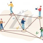 وکتور ارتباط آنلاین از طریق شبکه های اجتماعی اینترنتی