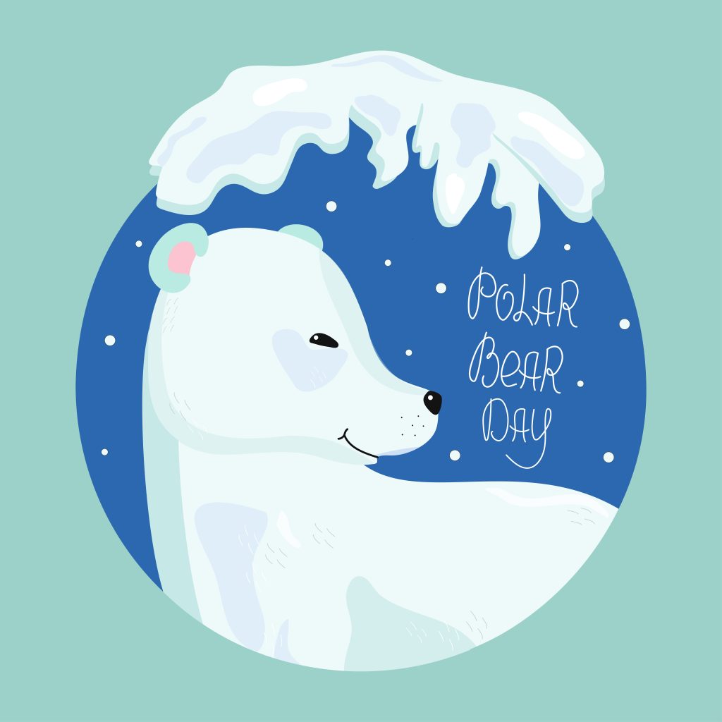 وکتور استیکر روز جهانی خرس قطبی