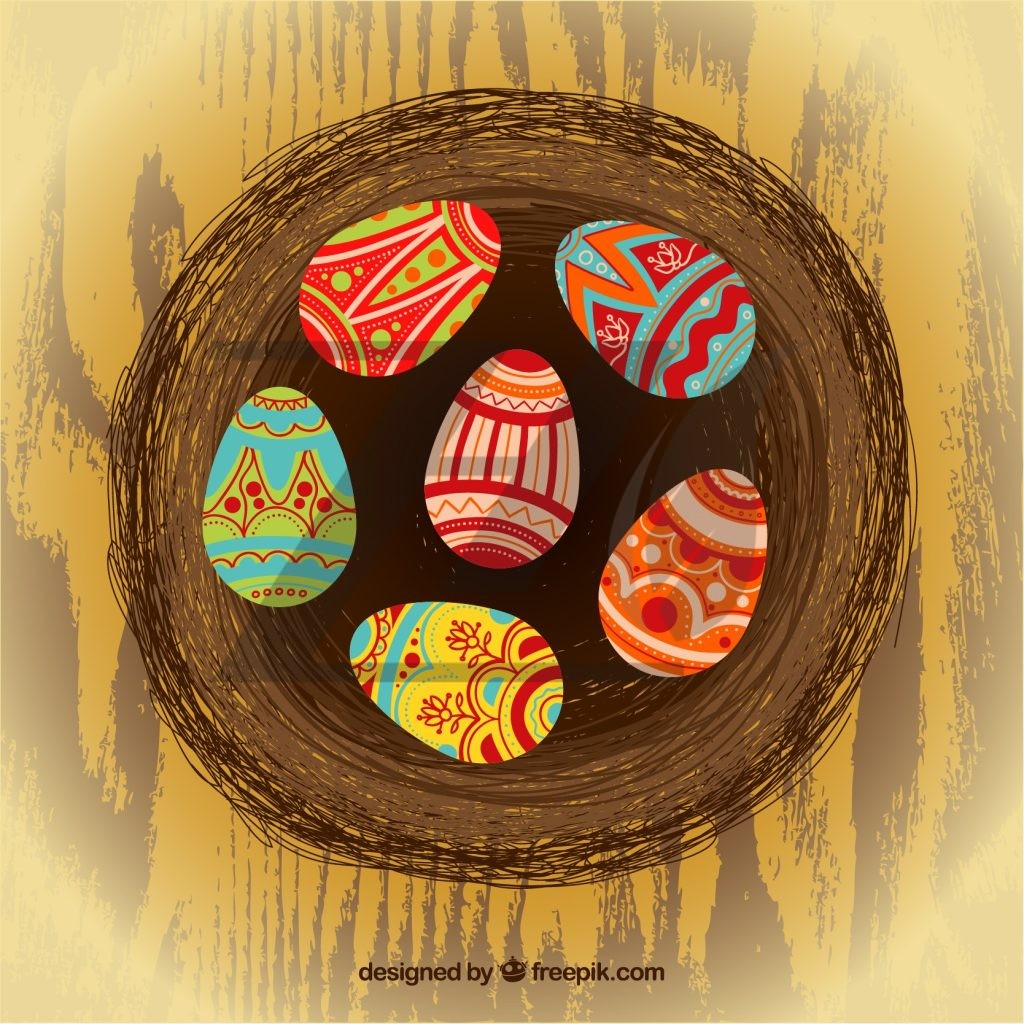 وکتور مجموعه تخم مرغ رنگی عید