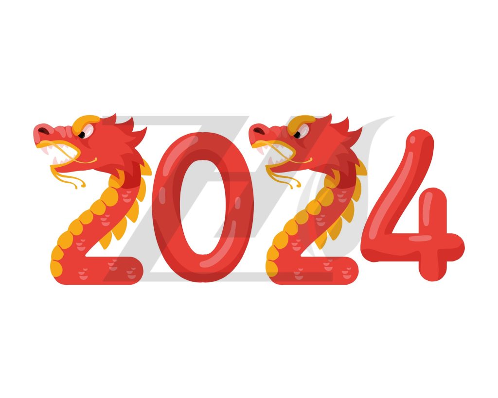 وکتور نماد چینی سال 2024