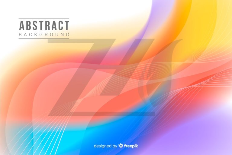 وکتور پس زمینه رنگین کمانی با خطوط انتراعی