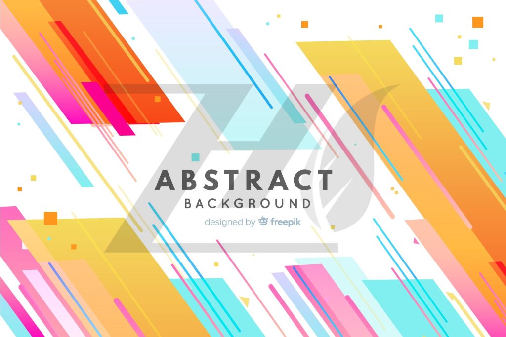 وکتور پس زمینه انتزاعی با حاشیه رنگارنگ