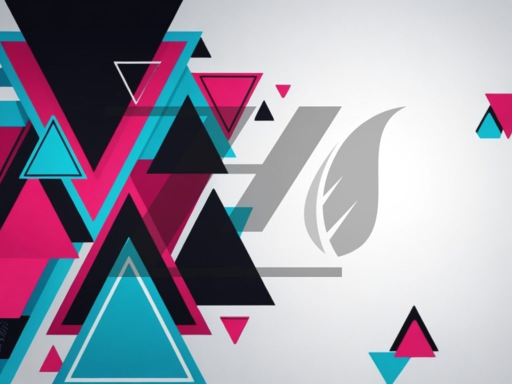 پس زمینه با حاشیه انتزاعی مثلث های رنگی