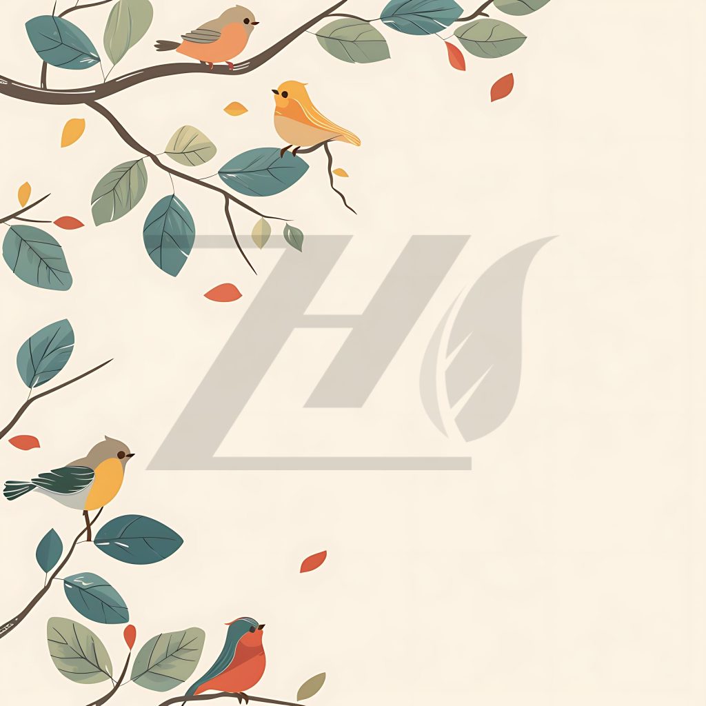 تصویر زمینه روشن با حاشیه پرنده