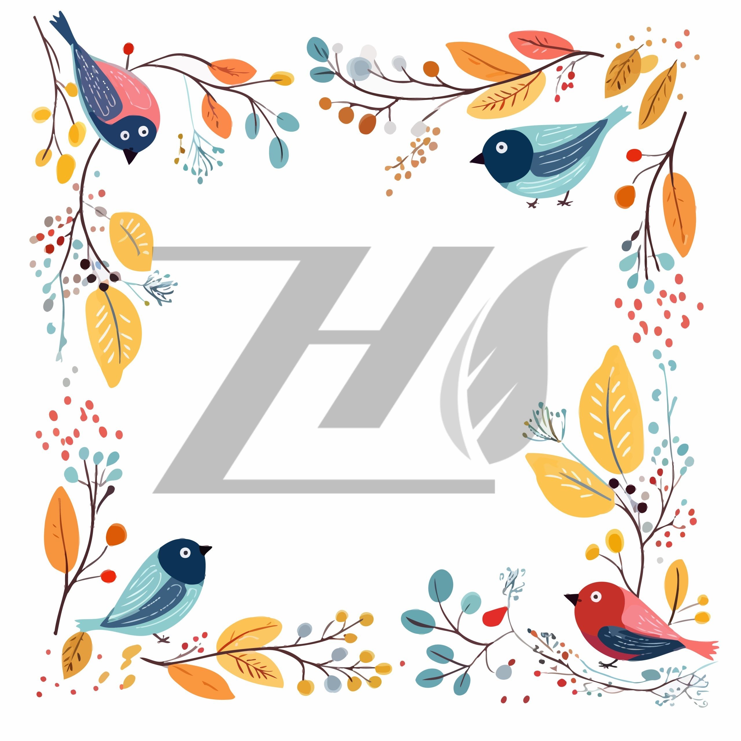 وکتور پس زمینه با حاشیه پرندگان