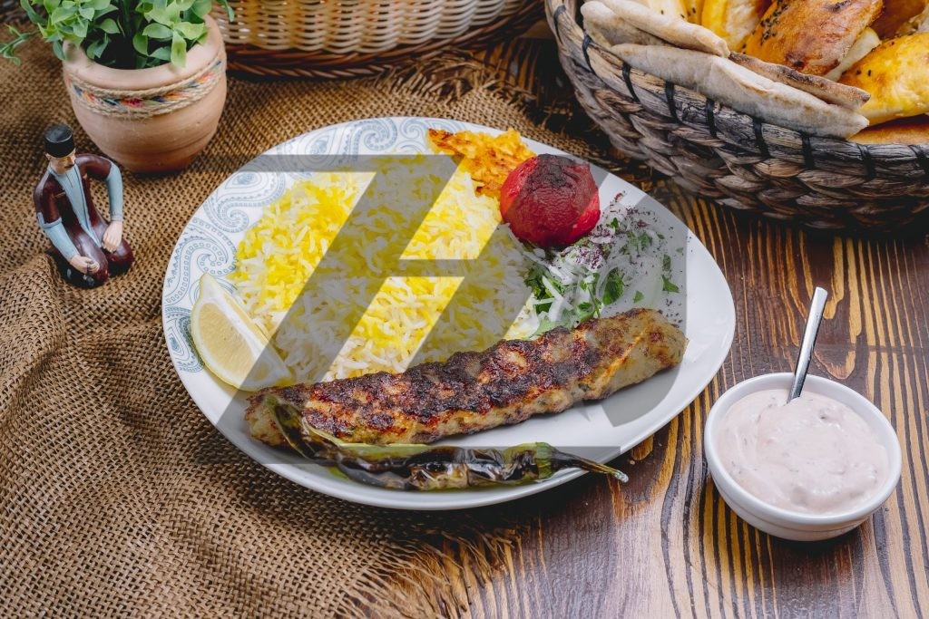 عکس کباب مرغ با برنج