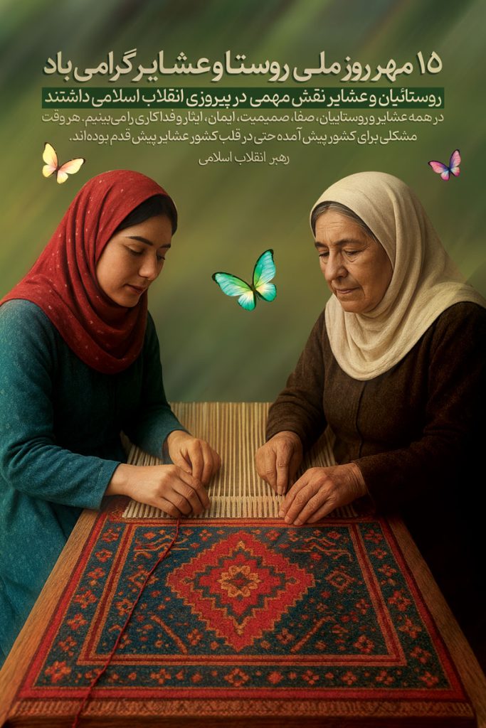 فایل لایه باز بنر عمودی روز ملی روستا و عشایر