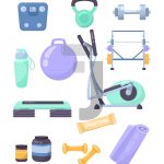 وکتور کارتونی تجهیزات باشگاه ورزشی و بدنسازی وکتور کارتونی تجهیزات باشگاه ورزشی و بدنسازی