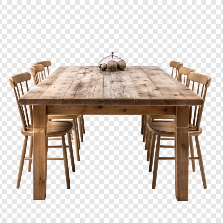 فایل لایه باز تصویر میز ناهارخوری چوبی